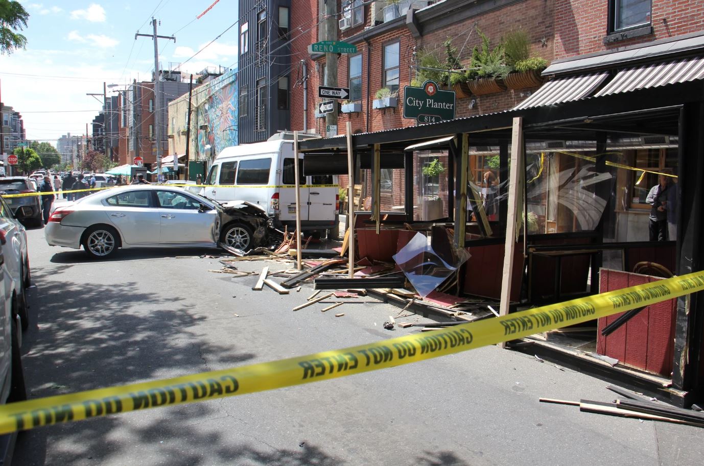 What Happens When a Car Crashes into an Outdoor Dining Area?